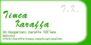 timea karaffa business card